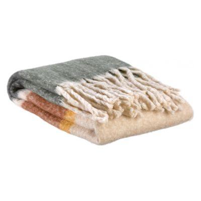 Plaid ISABEL Rayé ROUILLE