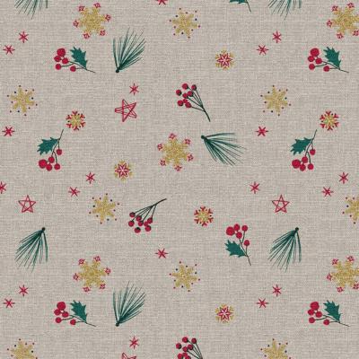 Tissu NOËL CANVAS EFFET LIN EYDIS 