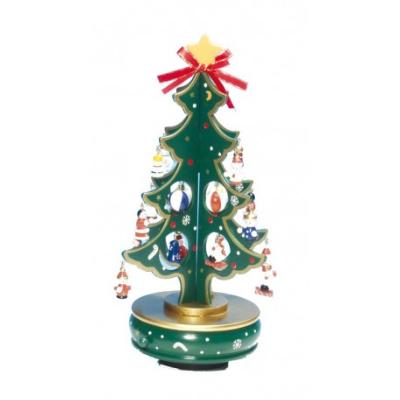 Boîte à musique SAPIN BOIS VERT 28cm