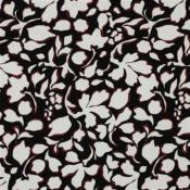 Viscose Poplin strech Big Flowers noir