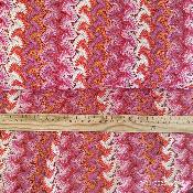 Tissu crochet rose et rouge