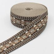 Sangle pour sac Fantaisie noir et marron