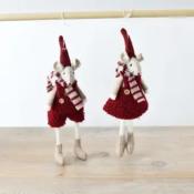 Souris de Noël Rouge par 2