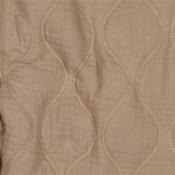 Tissu coton double gaze matelassée taupe