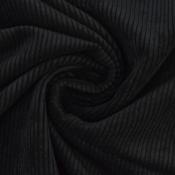 Tissu Velours côtelé Babycord Noir