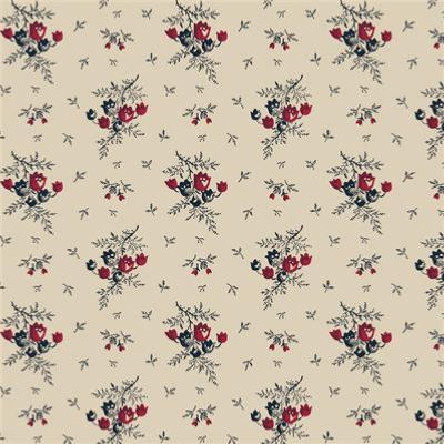 Allegiance PetB Textiles 05553 fleurs bleues et rouges 