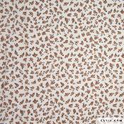 Tissu Flanelle de coton fleurs beige