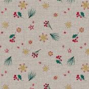 Tissu NOËL CANVAS EFFET LIN EYDIS 